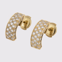 Brincos Pavé Ouro e Diamantes Brincos Pavé Ouro e Diamantes