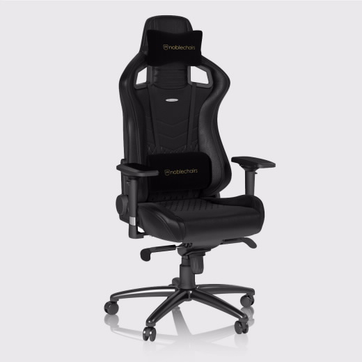 Cadeira noblechairs EPIC Real Leather Preto