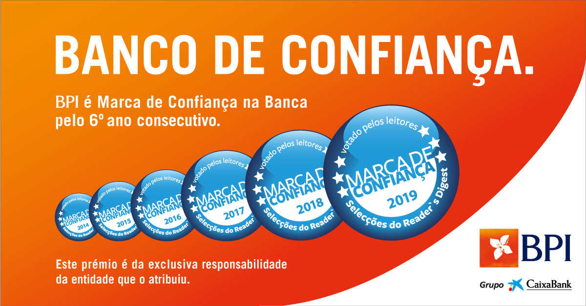 BPI &eacute; o Banco de Confian&ccedil;a dos portugueses pelo 6&ordm; ano consecutivo | Banco BPI