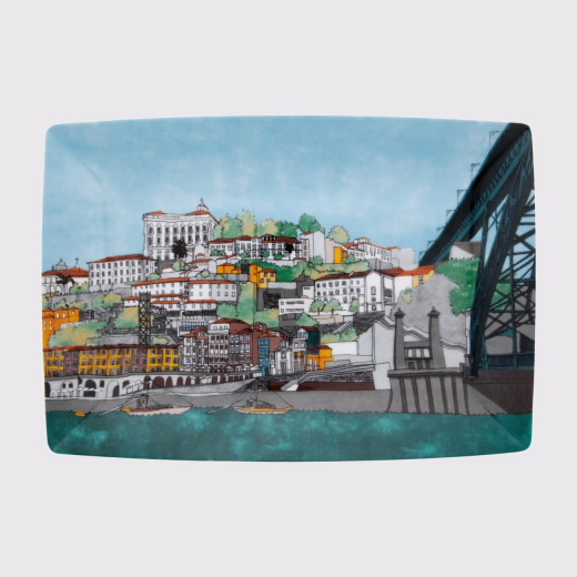 Servi&ccedil;o de Caf&eacute; Alma do Porto - Prato Retangular