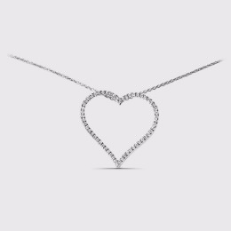 Colar Cuore - Ouro Branco Colar Cuore - Ouro Branco