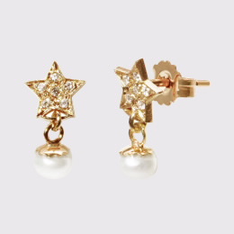 Brincos Pérolas do Amor - Estrela Brincos Pérolas do Amor - Estrela