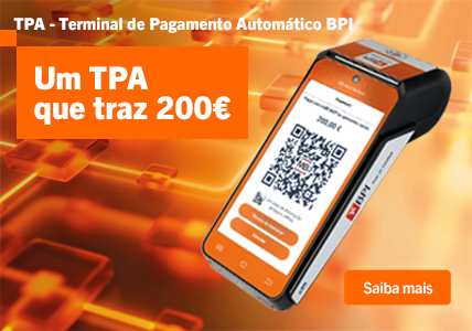 Info: Fundo laranja com o TPA do BPI.