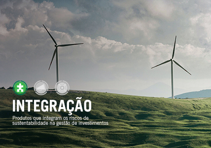 Selo Sustentabilidade Integração - Produtos que integram os riscos de sustentabilidade na gestão de investimentos.