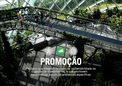 Selo Sustentabilidade Promoção - Produtos que integram os riscos de sustentabilidade na gestão de investimentos, e que promovem caraterísticas sociais ou ambientais específicas.