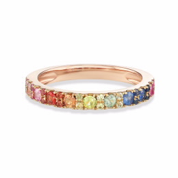 Anel Eternals Safiras Multicoloridas