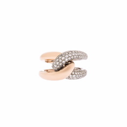 Anel Insepararavel Ouro Rosa e Diamantes