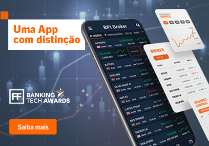 App BPI Broker. Vencedora na categoria Best Mobile Iniciative - Investment & Trading, nos Banking Tech Awards 2022.
