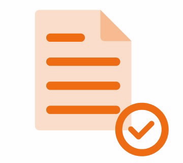 Icon de uma folha com um visto