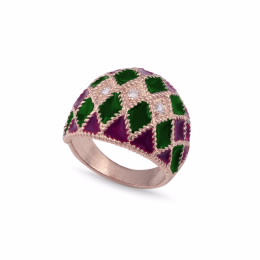 Anel Verde e Roxo