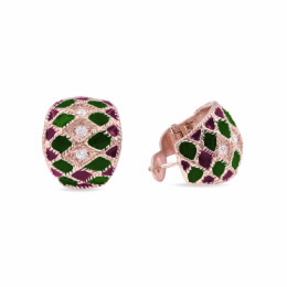 Brincos Verde e Roxo