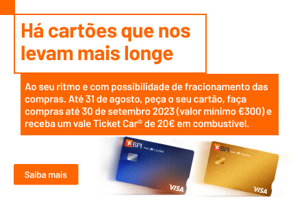 Info: Há cartões que nos levam mais longe com 20€ em Ticket Car.