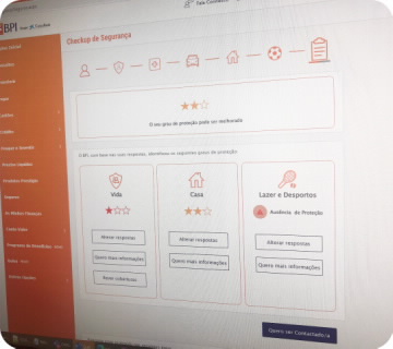 imagem de telemovel com uma imagem do check up de seguros no BPI Net