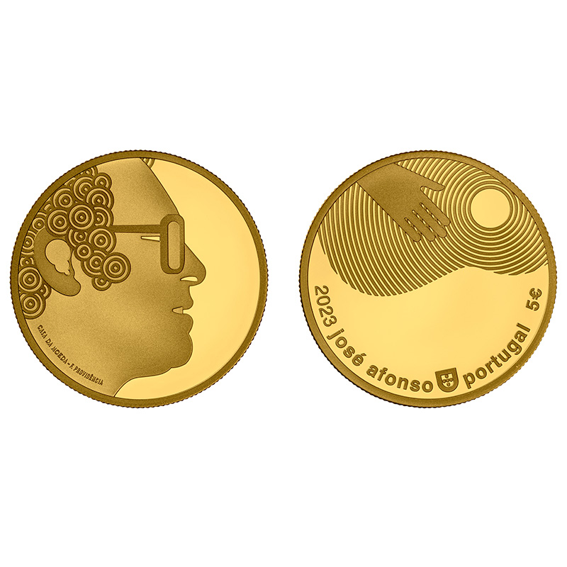 Moeda Jose Afonso Ouro Proof