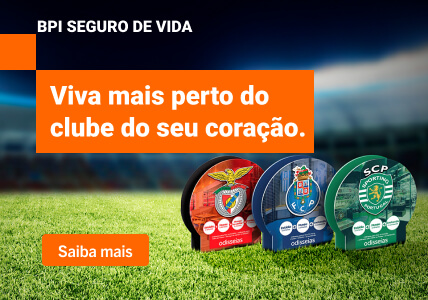 Info: Três pacotes do Sporting, Benfica e Porto no revaldo de um estádio é o voucher de oferta do Seguro BPI Vida Negócios.