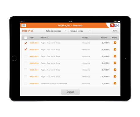 App BPI Empresas iPad