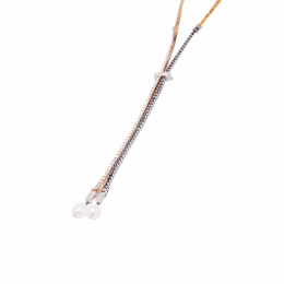 Fecho e Terminais em Ouro Branco com Diamantes