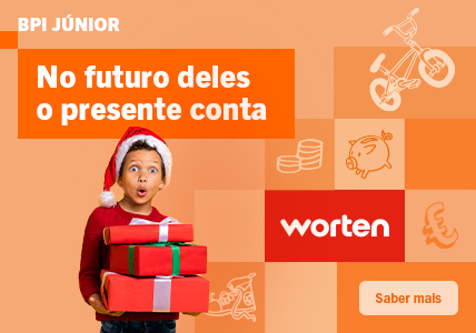 Info: Com a conta BPI Júnior poupa para o futuro deles e recebe de presente um voucher de 40€ da Worten.